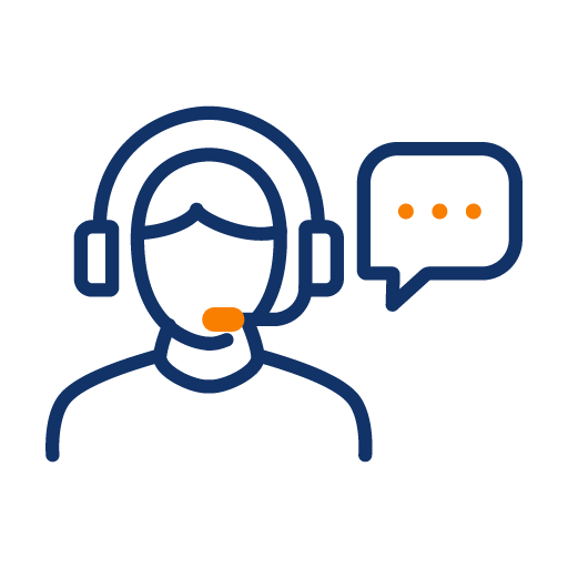 Icono de asesor de servicio al cliente con audífonos ilustrando la atención personalizada y soporte de compra en Jatkon